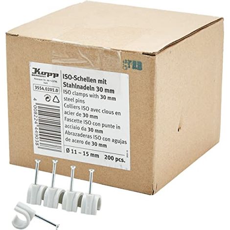 Kopp 355402010 Chiodino fissacavo 355402010 Intervallo Ø fascio 10 fino a 14 mm Grigio 200 pz. (1/4)