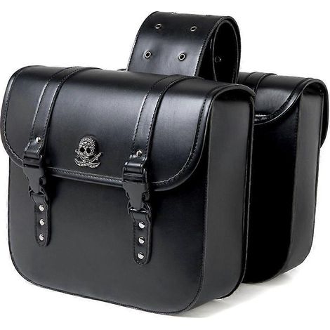 Universelles Motorrad-Satteltaschen-Paar, wasserdichte Leder-Seitentaschen-Set