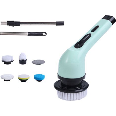 Machine de nettoyage électrique sans fil Machine de nettoyage rechargeable Automatique Kitchen Lavage à vaisselle Baignoire Baignoire Tile Professional Tool avec tige télescopique (1/5)