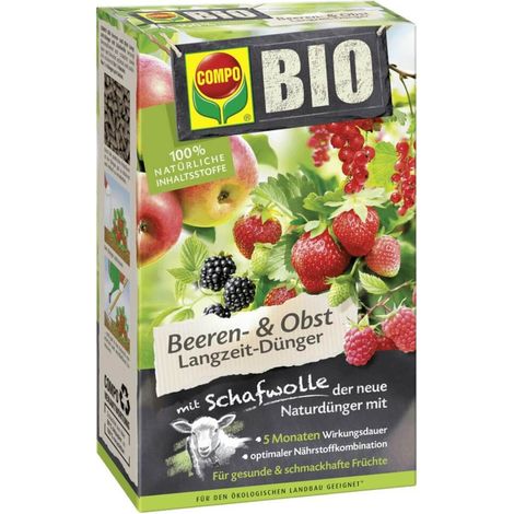 COMPO BIO Beeren Langzeit-Dünger mit Schafwolle 2kg (1/2)