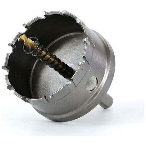 Scie Cloche Bi-métal,80 mm Carbure TCT en Acier Inoxydable de Qualité Industrielle, Scie Trépan Alliage Métallique en Acier à Grande Vitesse pour Métal,Alliage Aluminium,Plastique,Bois,de (1/5)