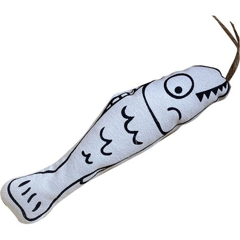 jouet à l'herbe à chat jouet en forme de poisson jouet à mâcher en forme de poisson chaton à l'herbe à chat molaire sport pour chat (1/4)