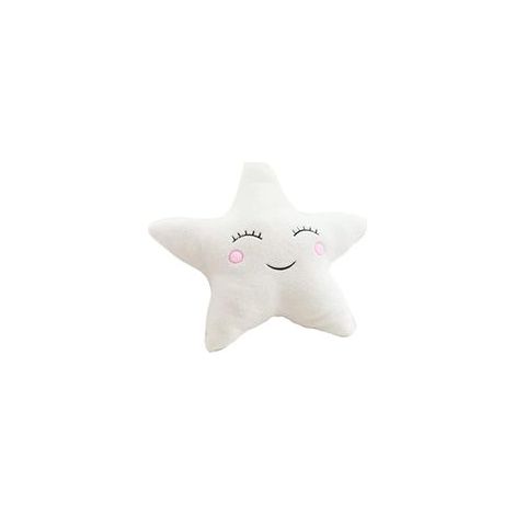 Weiches Plüschsternkissen, cooles Mond- und Wolkenkissen, Bettkissen, Sofakissen, Autositzkissen, Partyzubehör (50 cm Stern, weiß) - Crezuo