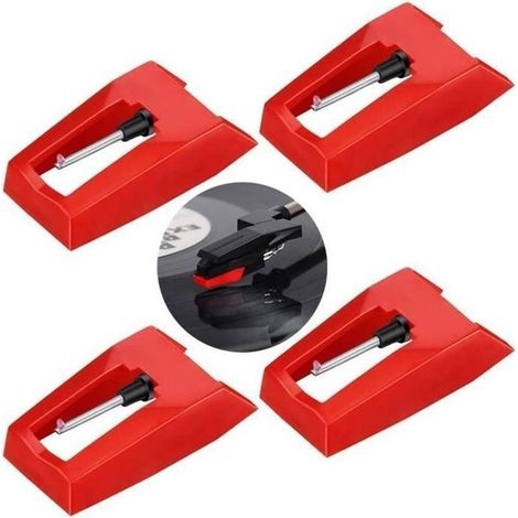 4 Aiguilles de Remplacement Universelles pour Platine Vinyle - Pointe de Lecture (1/5)