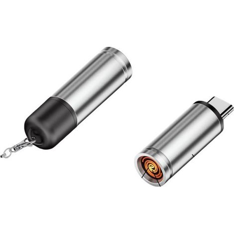 Briquet Électronique - USB C Rechargeable - Sans Flamme Antivent - Pour Cadeau Homme - 2 Pièces (1/5)