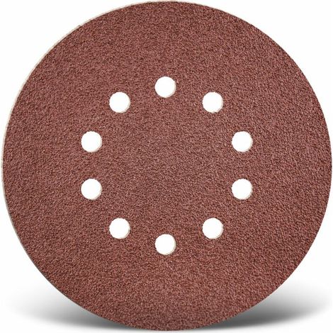 Red Disques abrasifs auto-agrippants, 225 mm, 10 trous, p. Ponceuses à plâtre, Corindon normal (Lot de 25) G240 (1/5)