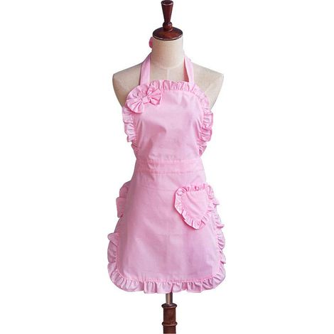 Tablier de cuisine imperméable rose mignon avec nœud papillon pour femme/fille cuisine restaurant gâteau tablier humoristique pour cadeau de Noël rose (1/5)