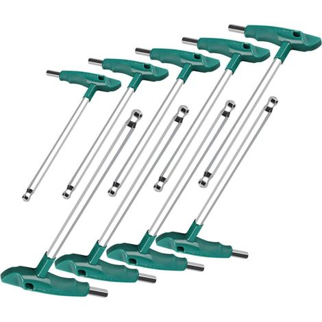 Clé hexagonale robuste à poignée en T avec revêtement antirouille - Outil usiné avec précision pour techniciens professionnels (1/4)