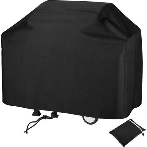 Housse barbecue 147 x 61 x 117 cm - Nylon + PVC imperméable, anti-UV, cordon coupe-vent, sac de rangement (1/4)