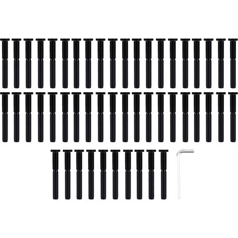 Kit de 50 pièces de quincaillerie pour garde-corps à câble de 3/16", connecteurs en acier inoxydable 316, boulons à pression pour terrasses, escaliers, poteaux en bois et en métal, noir. (1/5)