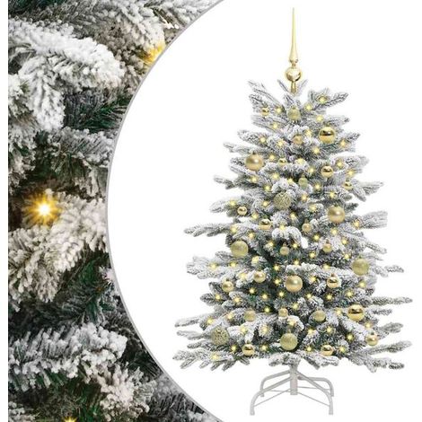 Sapin de Noël artificiel, à branches mobiles, blanc, 120 cm (1/5)