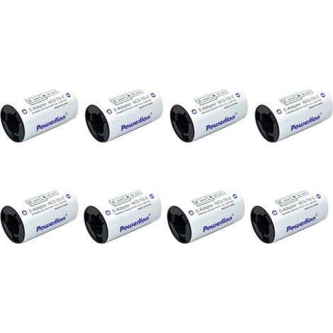 Adaptateurs Piles C Convertisseur AA Vers Entretoise Pour Cellules Lot De 8 (1/4)