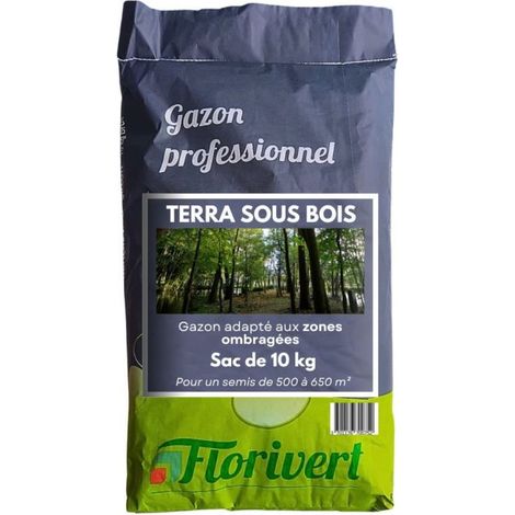 Graine de gazon Terra Sous Bois 10 kg pour esthétique et forte densité - Florivert 1201804 (1/2)
