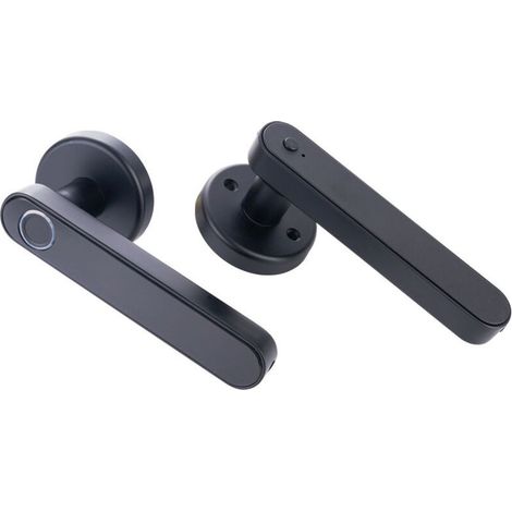 Serrure à empreinte digitale sphérique pour porte en bois Fabricant de serrure intelligente Tuya Serrure de porte intérieure (1/4)