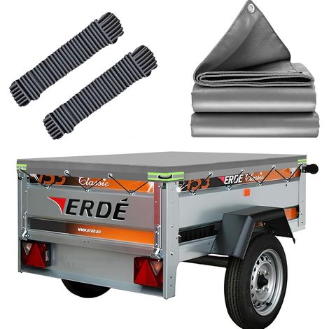 Trailer Tarpaulin 150 x 105 cm, Waterproof Protection Plate with Rope, Ideal for Regular 100/200, Classic 153, DAXARA 158, NLC 1510, HP 400, 401, 500 (1/5)