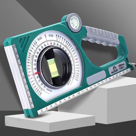 Inclinomètre multifonctionnel à niveau à bulle, mesureur d'angle à échelle claire, robuste et portable, outil de mesure d'inclinaison (1/5)