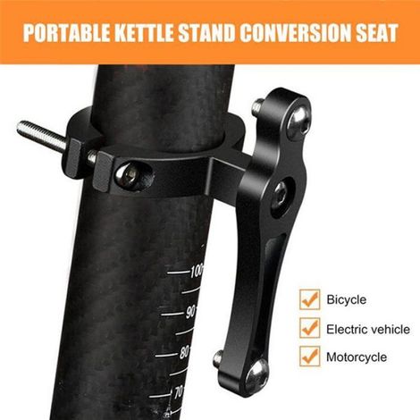 Support Porte-Bidon Vélo À Fixation Sur Cadre, Aluminium Noir, Montage Facile, Pour VTT Route City E-Bike, Stable Et Léger (1/4)