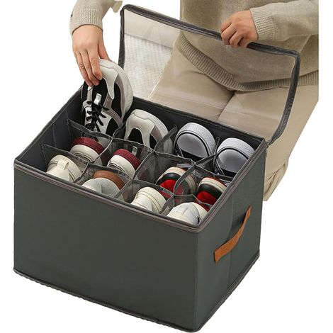 Organisateur de Chaussures pour Placard, Bac Organisateur Pliable, (1/5)