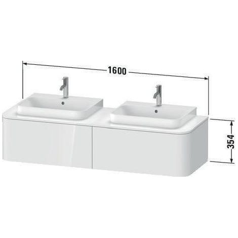 Duravit Happy D.2 Plus Konsolenwaschtischunterbau wandhängend, (1/4)