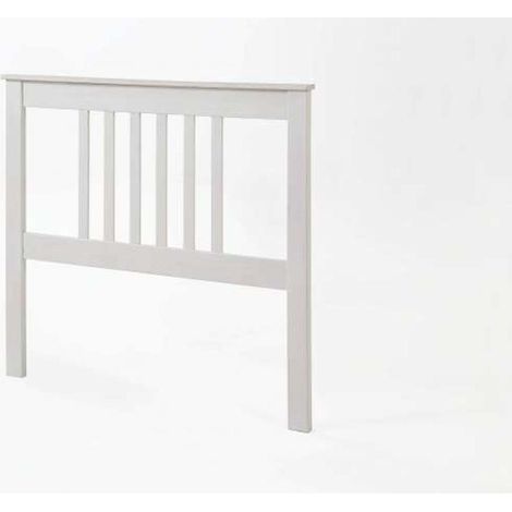Cabecero Tabac en madera acabado blanco translucido, 100 cm (alto), 160 cm (ancho), 2 cm (fondo). (1/3)