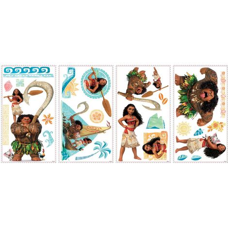 25 Stickers géants Vaiana Disney (1/3)