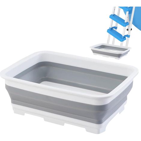 37x27x11.8 Cm Baignoire De Pied De Piscine Bassine Pliable Pediluve Bassin Antidérapant Pour Piscines Hors Sol Pour Rincer Les Pieds Et Garder L'eau Propre Accessoires De Piscine (1/5)