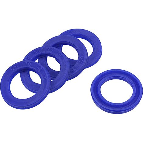 5 Pcs Joints Radiaux UN, Joints D'huile PU Pour Industries Pour Cylindres Hydrauliques (Bleu, 30-mm Alésage x 45-mm Diamètre Extérieur, 6-mm Largeur) (1/5)