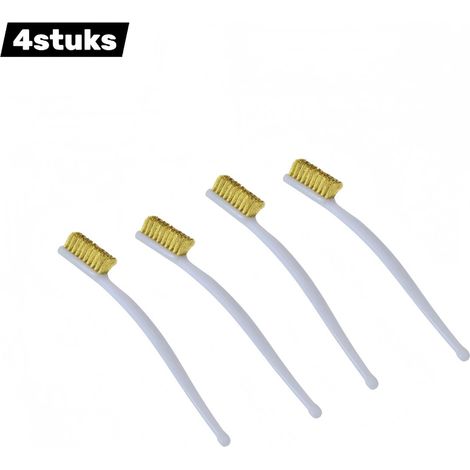Kit de nettoyage professionnel 4 pièces avec brosses pour buses, cadres de portes et fenêtres, carrelages et dalles, outils pour nettoyage en profondeur et élimination de la rouille, accessoires ménag (1/4)