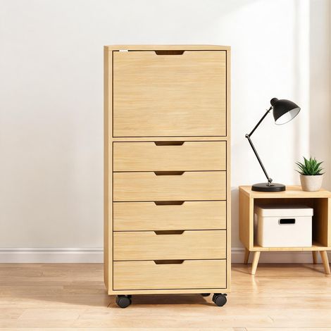 Meuble de rangement de bureau en melamine 48 x 40 x 100 cm (1/5)