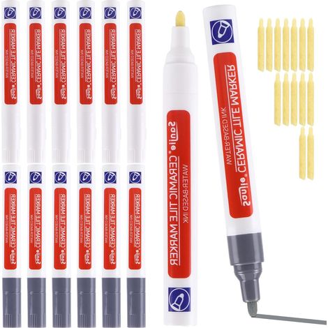 Lot de 14 Stylos pour Joints Carrelage Blanc (1/5)