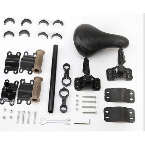 Siège Vélo Enfant Avant, Siège Vélo Enfant avec Accoudoirs Antidérapants et Pédales Pliables, pour Enfants 2-6 Ans, Charge Maximale 50KG