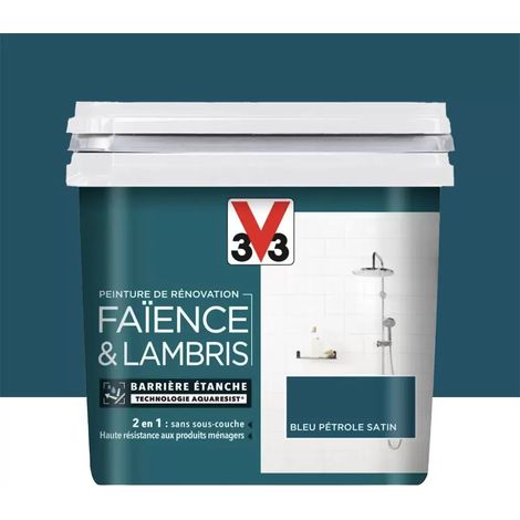Peinture De Rénovation V33 Faïence & Lambris Bleu Pétrole 0,75 L