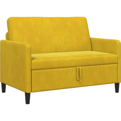 Sofa mit Stauraum Gelb 122 x 78 x 87 cm Polyester vidaXL
