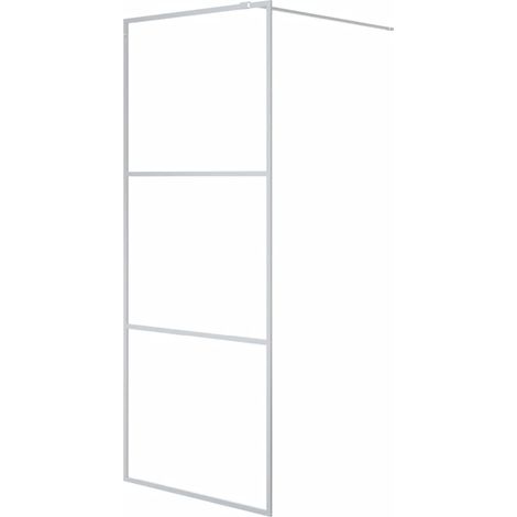 Maison Exclusive - Parete Doccia Walk in Argento 80x195 cm Vetro Trasparente ESG