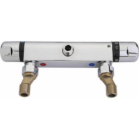 1 Robinet thermostatique tout cuivre, robinet mélangeur intelligent, robinet de douche eau chaude et eau froide pour salle de bain. (1/5)