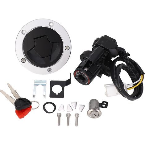 Ensemble de verrouillage de siège de bouchon de gaz de carburant, interrupteur d'allumage, métal ABS, haute résistance, Performance fiable pour ZX6R ZX10R Z1000SX. (1/5)