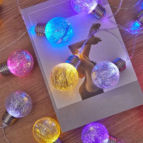 Guirlande Lumineuse - Boules Cristal Sphériques - Alimentation Batterie ou USB - IP43 - Pour Extérieur Intérieur Jardin Cour Arbre de Noël - 600 cm - 1 pièce (1/5)