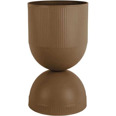 Cache pot en métal réversible Tonar Marron - L (1/4)