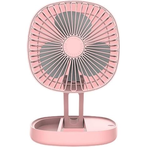 Mini ventilateur de table USB rechargeable, angle réglable, batterie 1200mAh, ventilateur portable avec boîte aromathérapie, ventilateur silencieux pour chambre, bureau, maison (1/5)