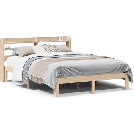 Maison Exclusive - Cadre de lit avec tête de lit sans matelas 160x200 cm