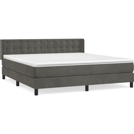 Maison Exclusive - Boxspringbett mit Matratze Dunkelgrau 180x200 (1/5)