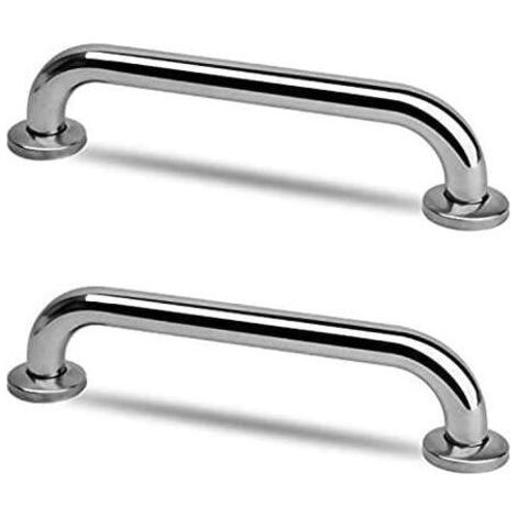 Pair Barre d'appui de douche Barre d'appui de salle de bain en acier inoxydable de 12 pouces Poignée de douche Barres d'appui de poignée de bain pour salle de bain Paquet de 2 (1/5)