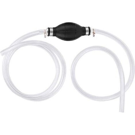 Pompe à siphon de carburant, kit de pompe à siphon de livraison de carburant de 2 m, tuyau de siphon manuel de pompe à eau portable à haut débit, 2 Pvc (1,2 m + 0,8 m) Livraison d'essence automobile