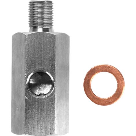 Öldruckmesser-Adapter 1/8 Zoll NPT-Innengewinde auf BSPP/BSP-T-Stück (Außen- und Innengewinde) (1/5)