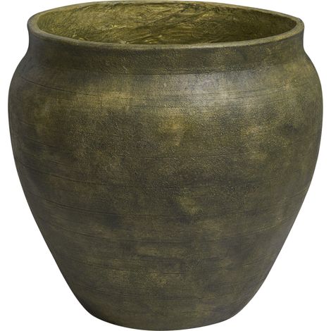 Maceta para plantas para interior y exterior 54 x 54 x 49 cm verde oscuro Theriso (1/5)