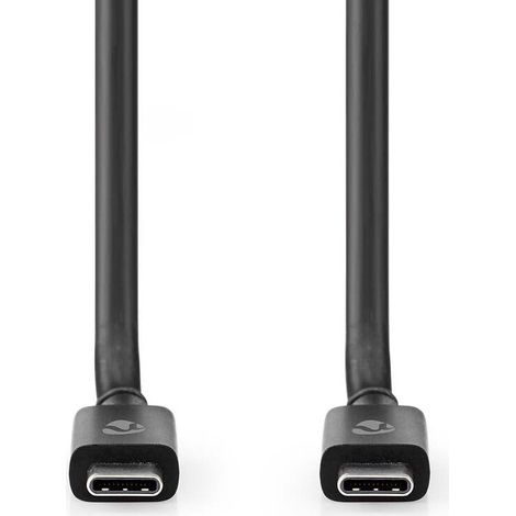 Nedis USB-Kabel / USB 4.0 Gen 3x2 / USB-C™ Stecker / USB-C™ Stecker / 240 W / 8K@60Hz / 40 Gbps / Vernickelt / 1.00 m / Rund / PVC / Schwarz / Box