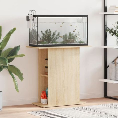 Aquariumunterschrank, Sonoma-Eiche, 75 x 36 x 72,5 cm, Holzwerkstoff (1/5)