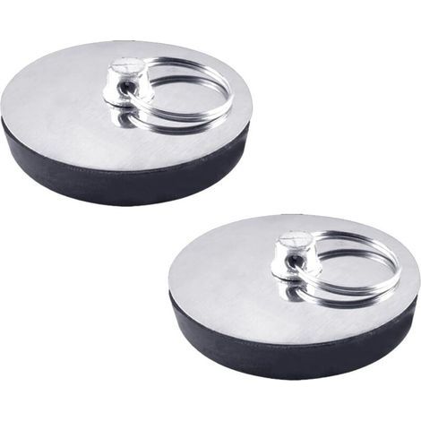 Set di 2 tappi per vasca da bagno in acciaio inox da 40-45 mm per lavandino e vasca da bagno (1/4)