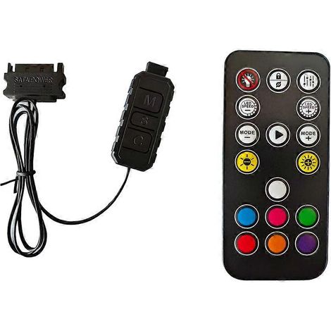Mini-RGB-ARGB-zu-SATA-Controller-Adapter für PC-Lüfter, RGB-Lichtleiste (1/5)