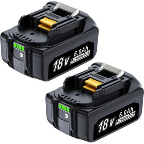 Crea – Batterie de remplacement 2 pcs 18V 6.0Ah – Compatible Makita BL1860B BL1820B 1830B 1840B 1850B – Technologie Lithium pour outils Makita